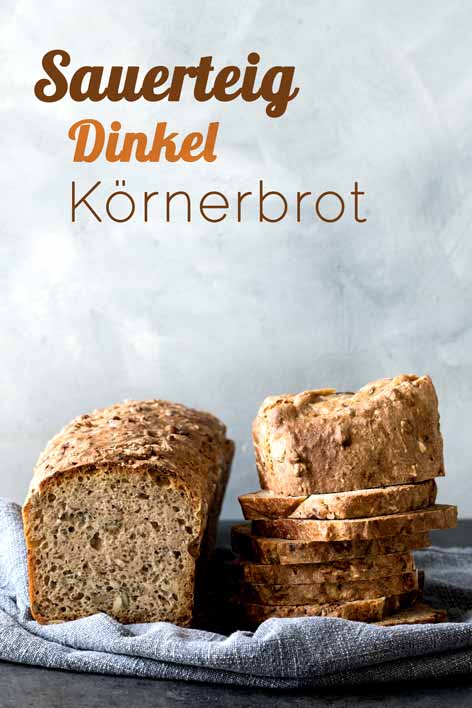 Nach ca. 14 H könnt ihr dieses frisch gebackene Dinkel-Sauerteig Vollkornbrot genießen