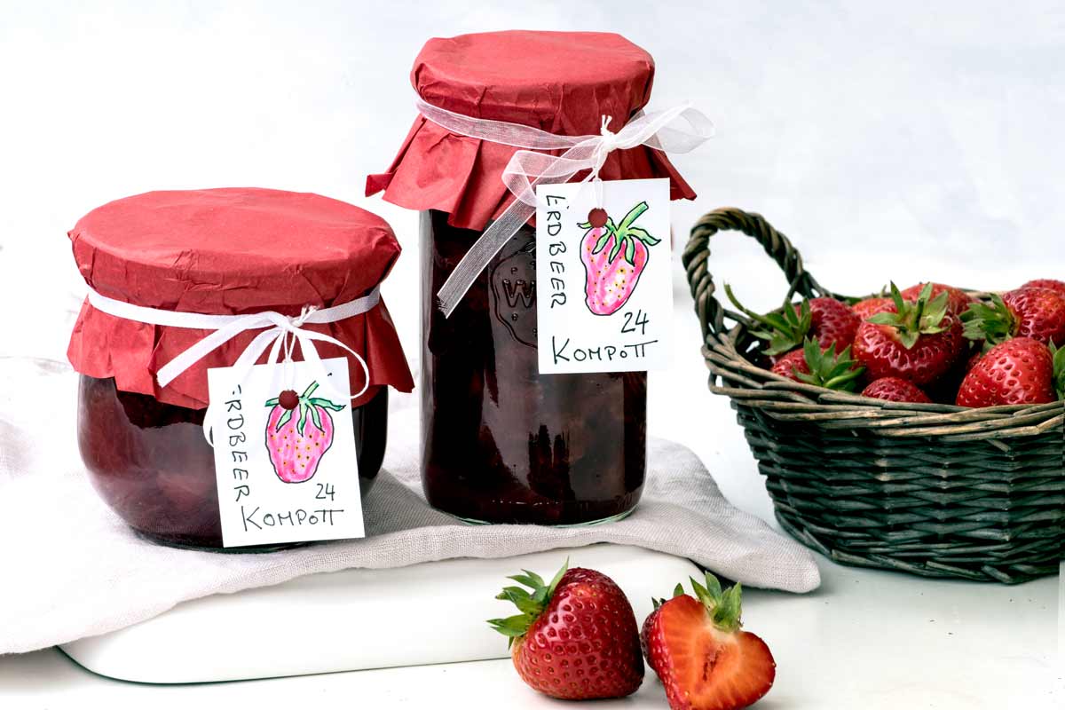 Erdbeerkompott aus frischen Erdbeeren