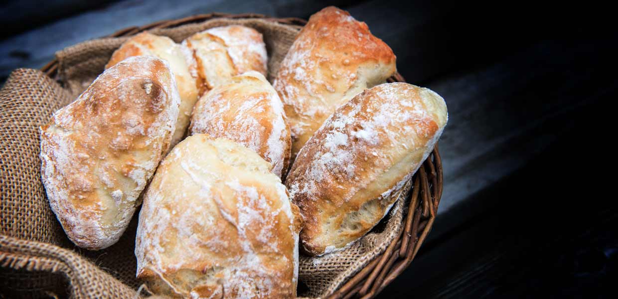 Selbstgebackene Brötchen